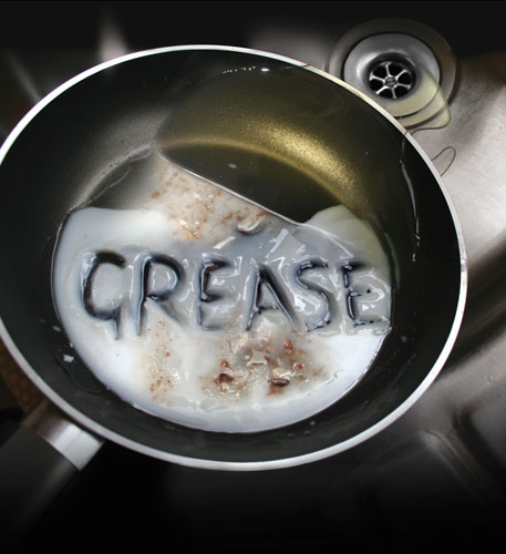 Grease in pan