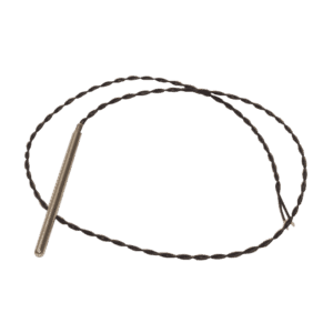 A metal flexible wire saw with a twisted wire blade and a cylindrical handle on one end, ideal for use in self-cleaning grease trap maintenance, coiled in a loose loop on a plain white background.