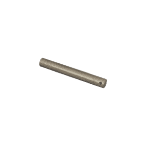 A cylindrical metal rod with a small hole near one end, often used as a component in automatic oil and grease separator systems, displayed against a plain white background.